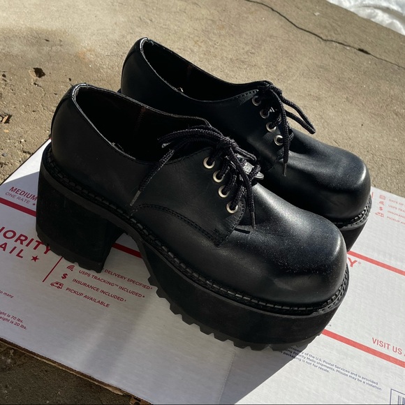 Rare Vintage 90s Bed Stu Chunky Platform Oxfords - Picture 2 of 6